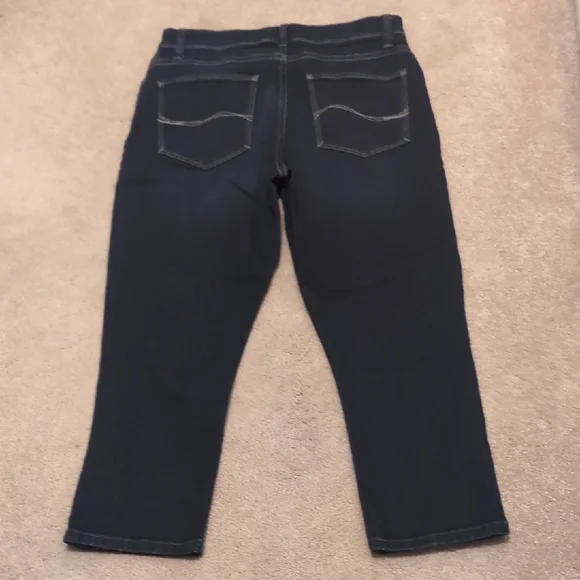 Lee Blue Ankle Cropped Jeans with Straight Leg - Picture 6 of 7
